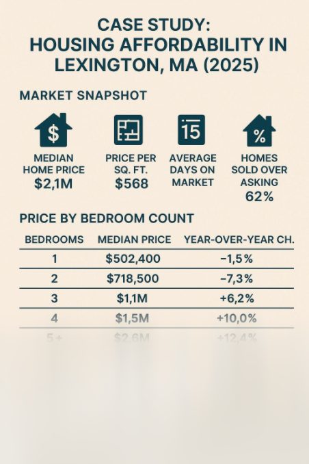 Visual explanation of how the Housing Affordability Index is calculated